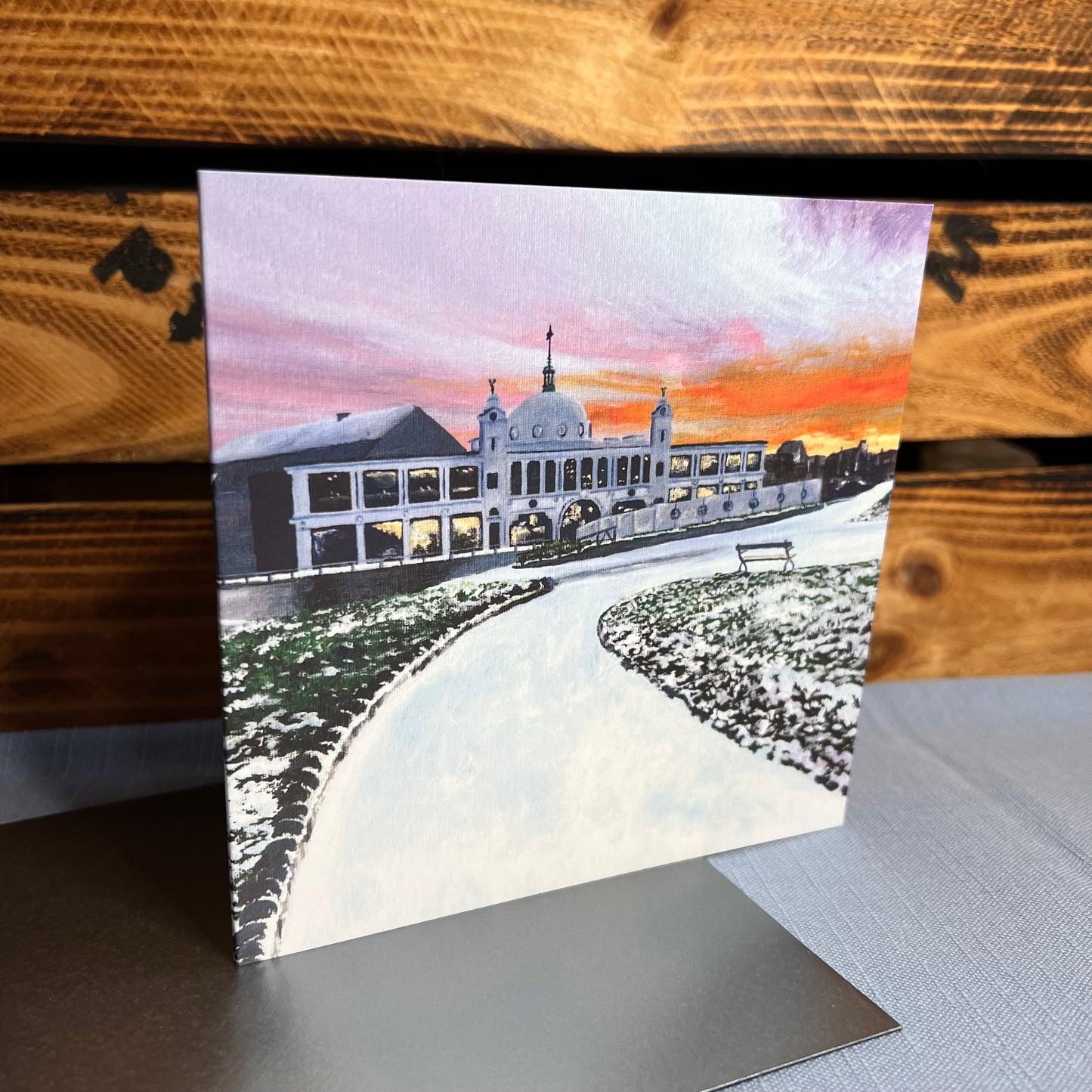 A Wintry Evening at Spanish City Christmas card