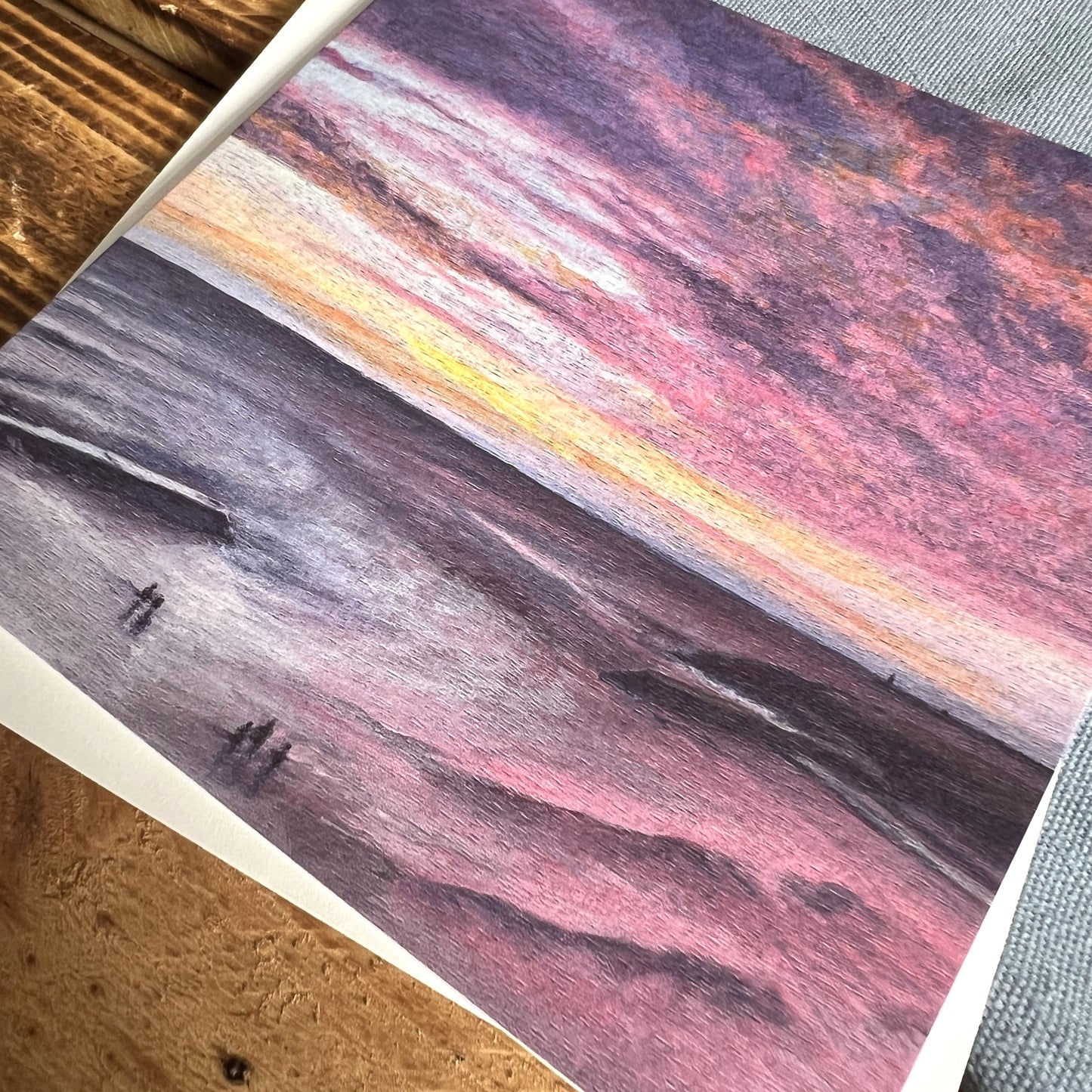 Sea Swimmers at Cullercoats Bay greetings card