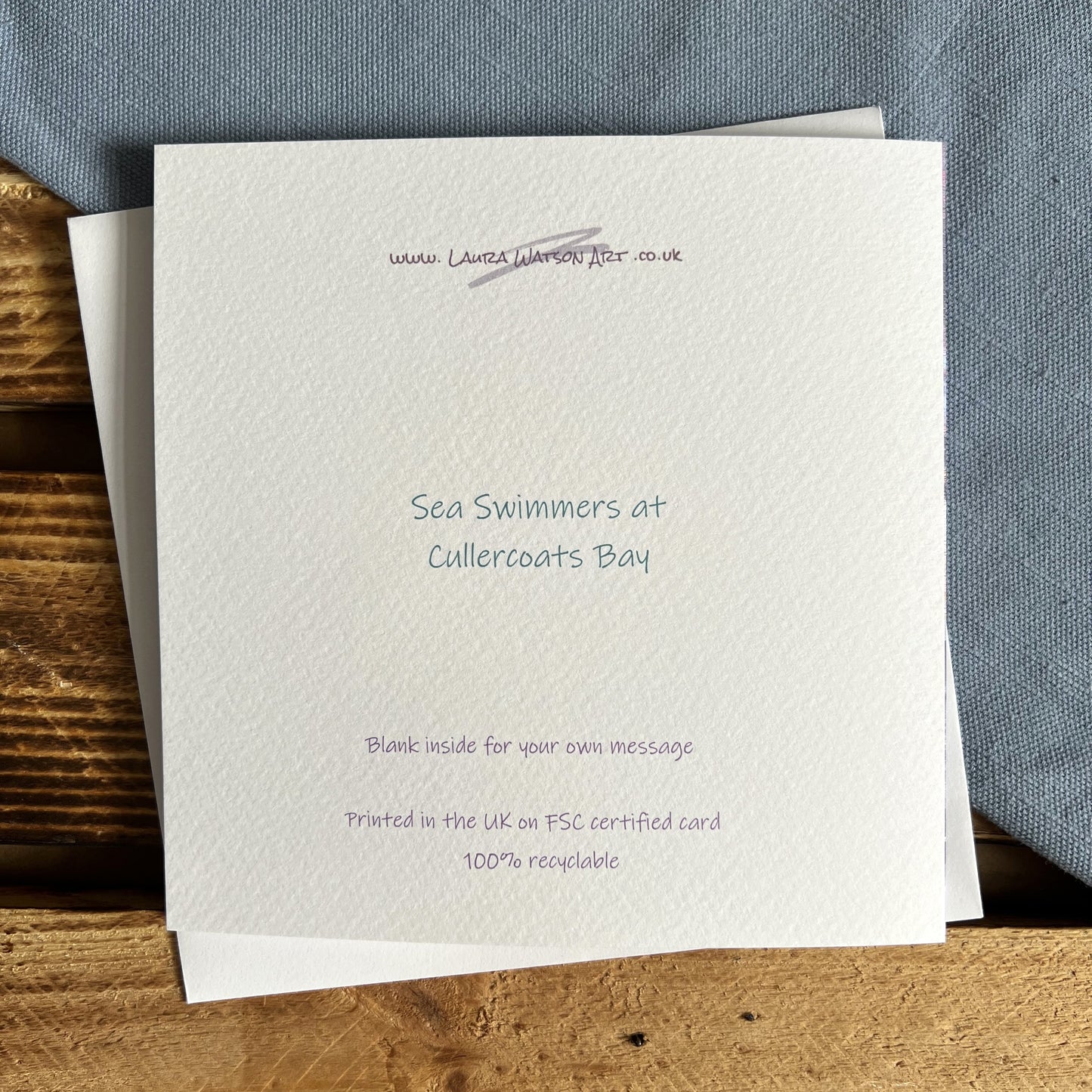 Sea Swimmers at Cullercoats Bay greetings card