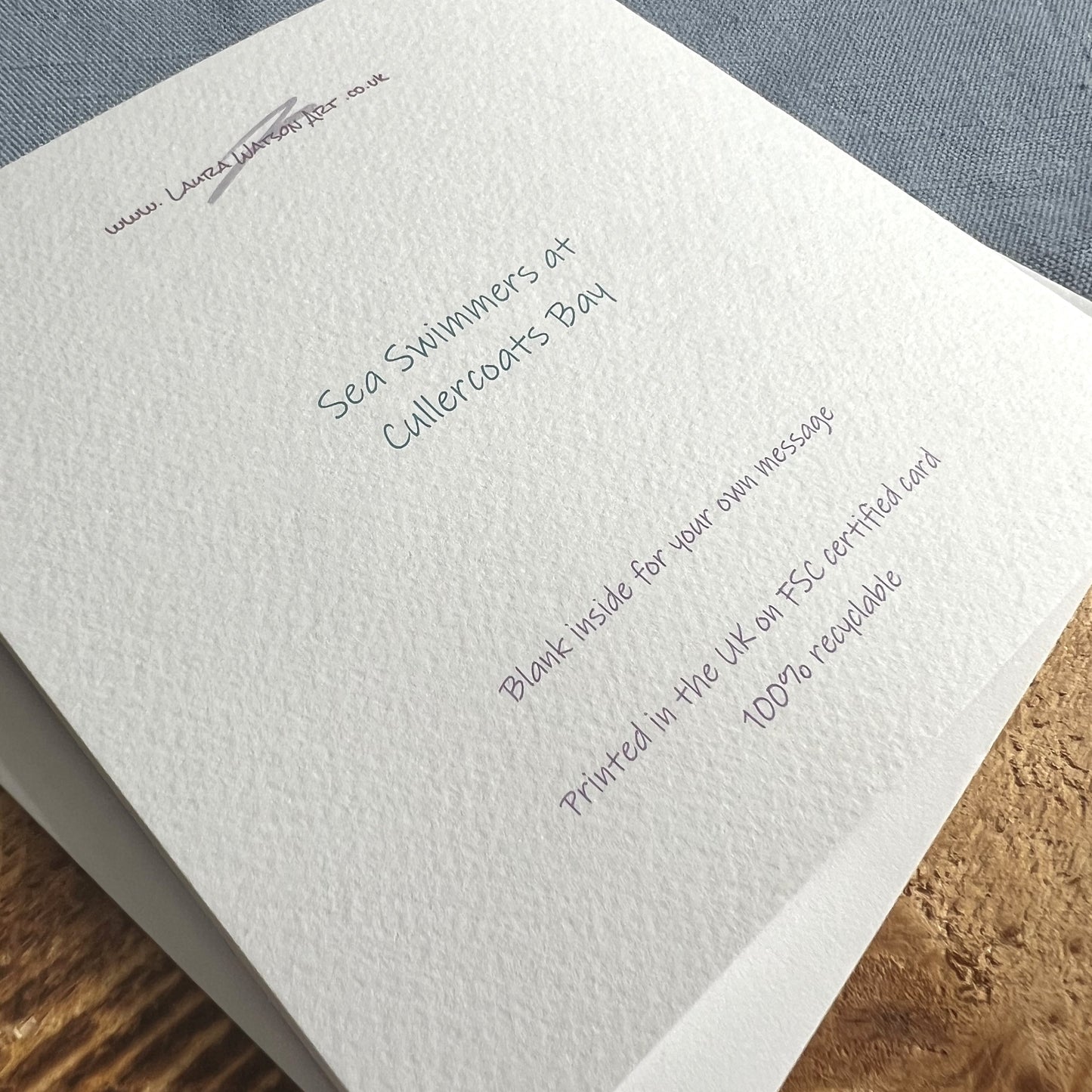 Sea Swimmers at Cullercoats Bay greetings card