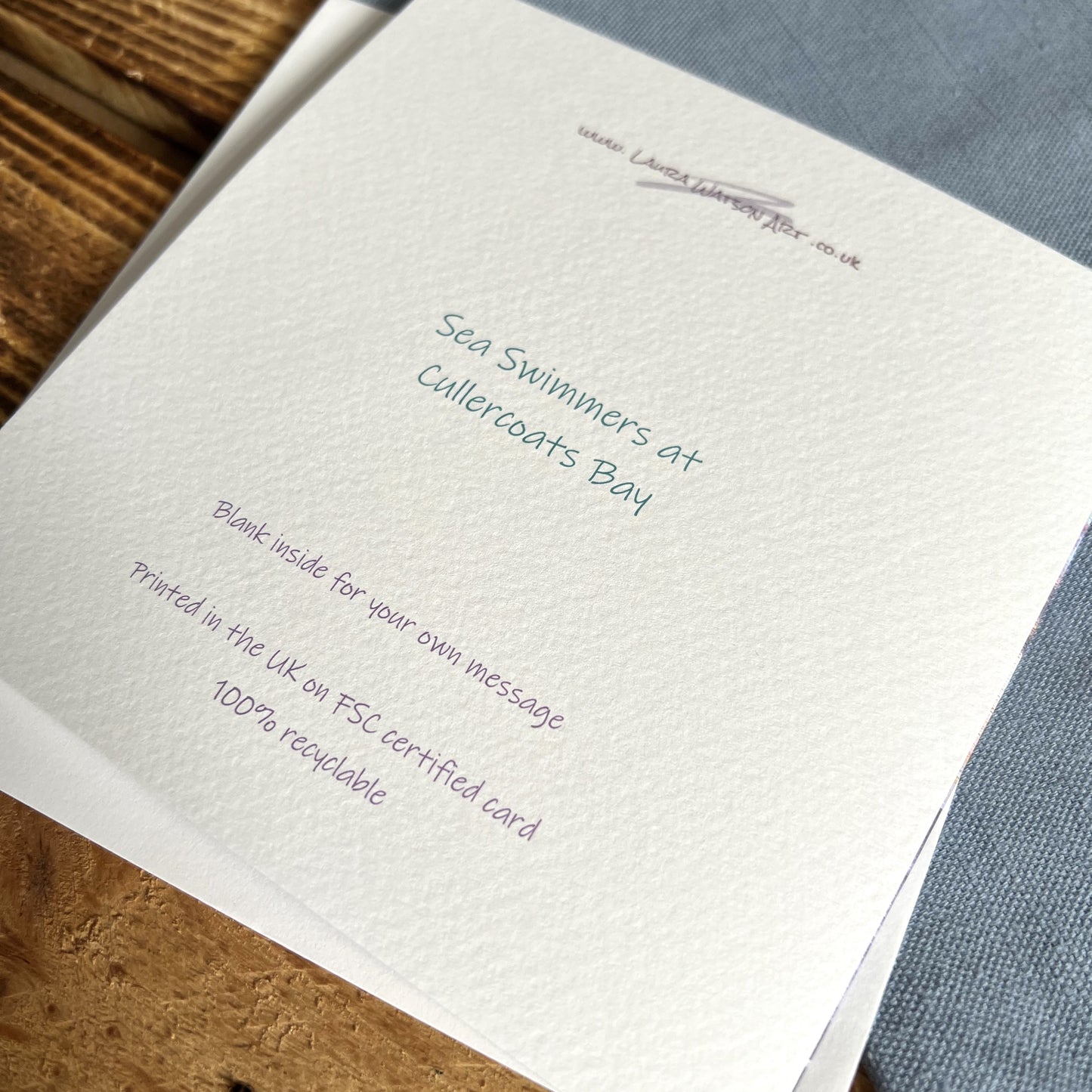 Sea Swimmers at Cullercoats Bay greetings card