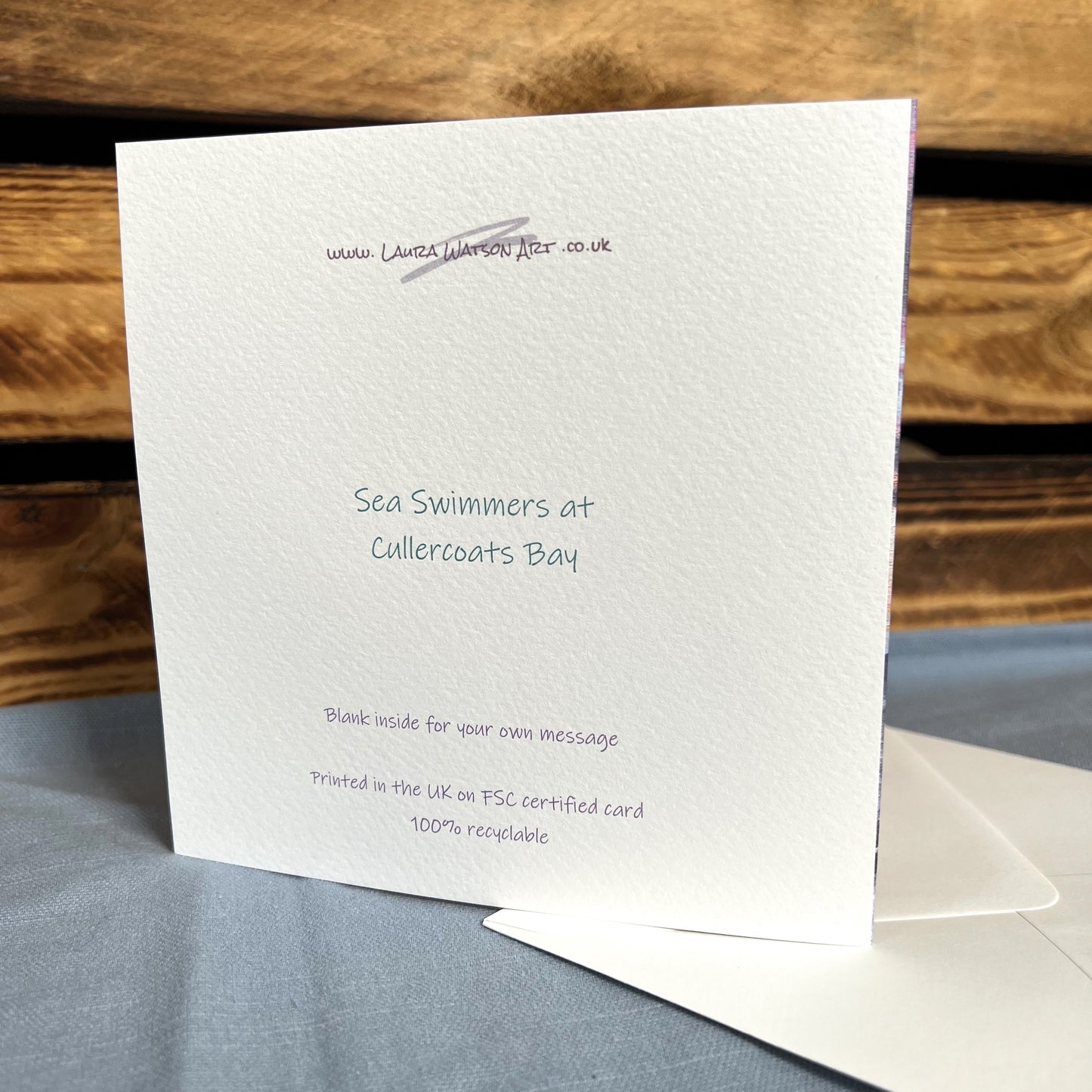 Sea Swimmers at Cullercoats Bay greetings card