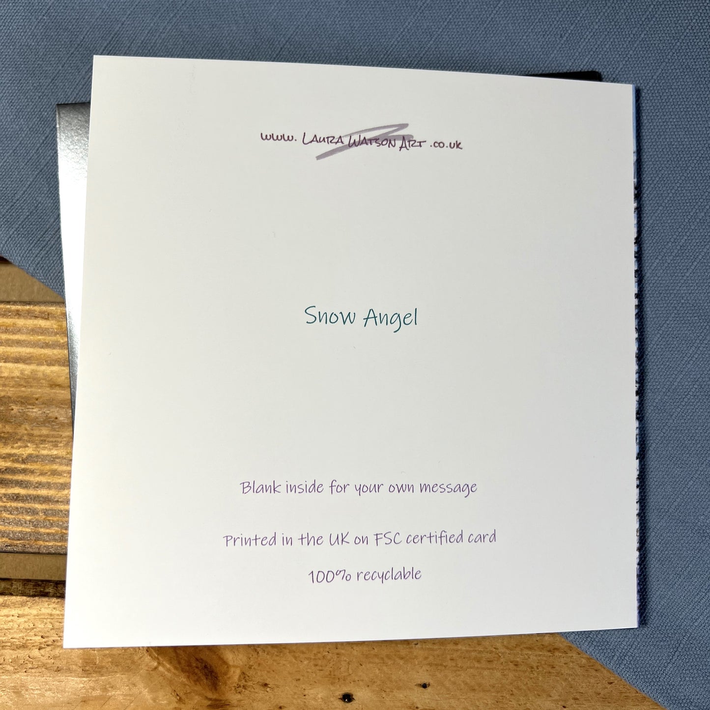 Snow Angel Christmas card