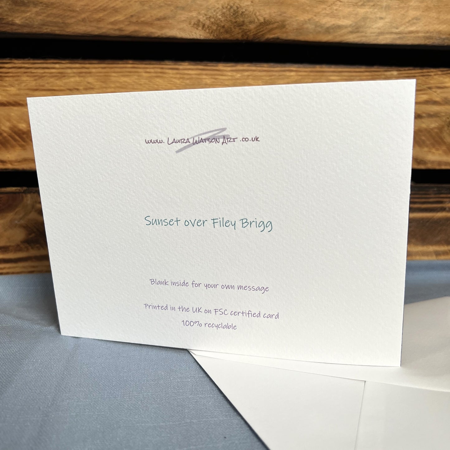 Sunset over Filey Brigg greetings card