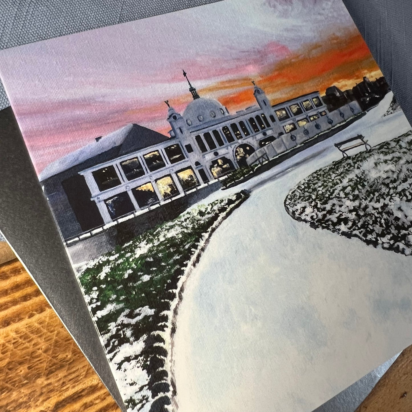 A Wintry Evening at Spanish City Christmas card