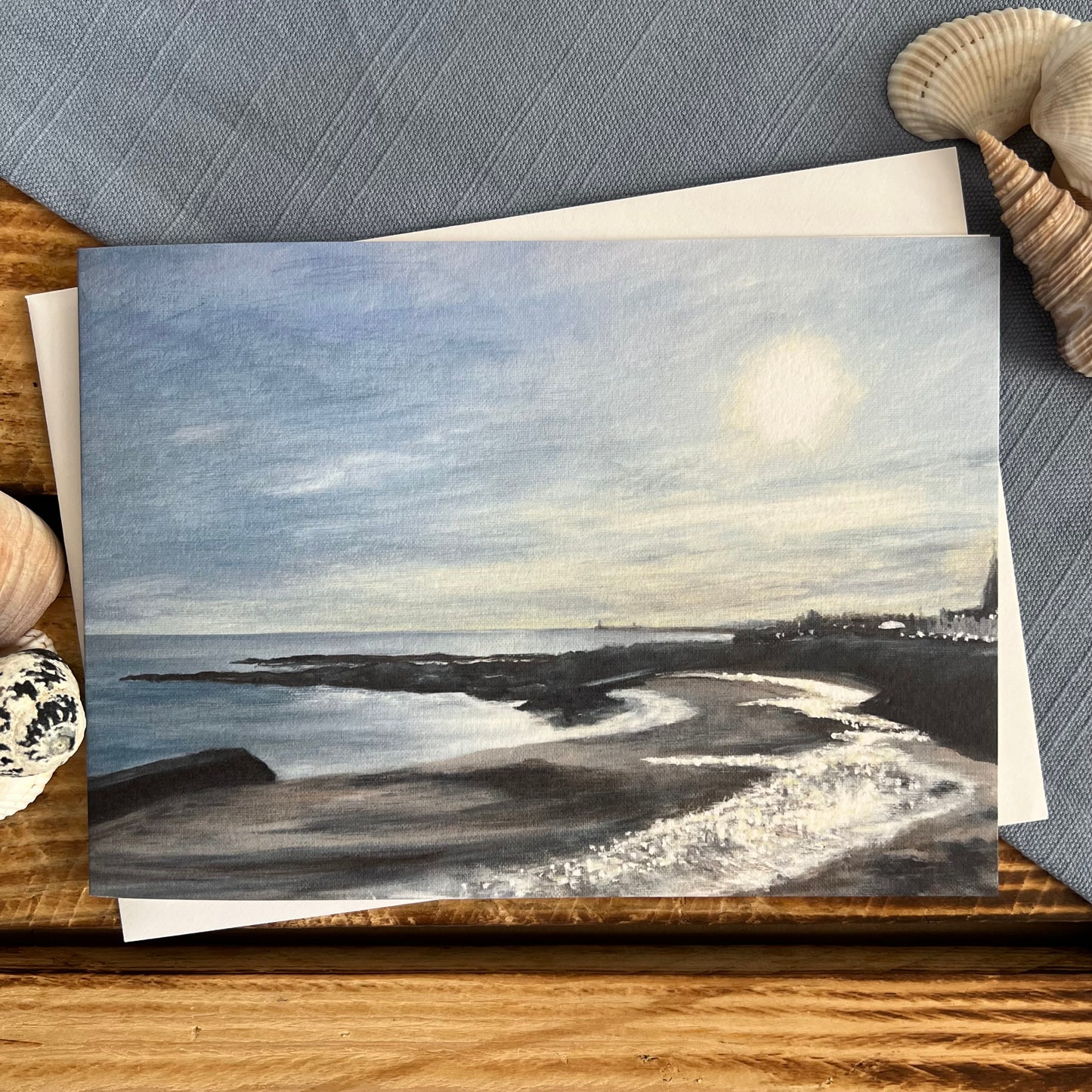 Cullercoats Bay greetings card