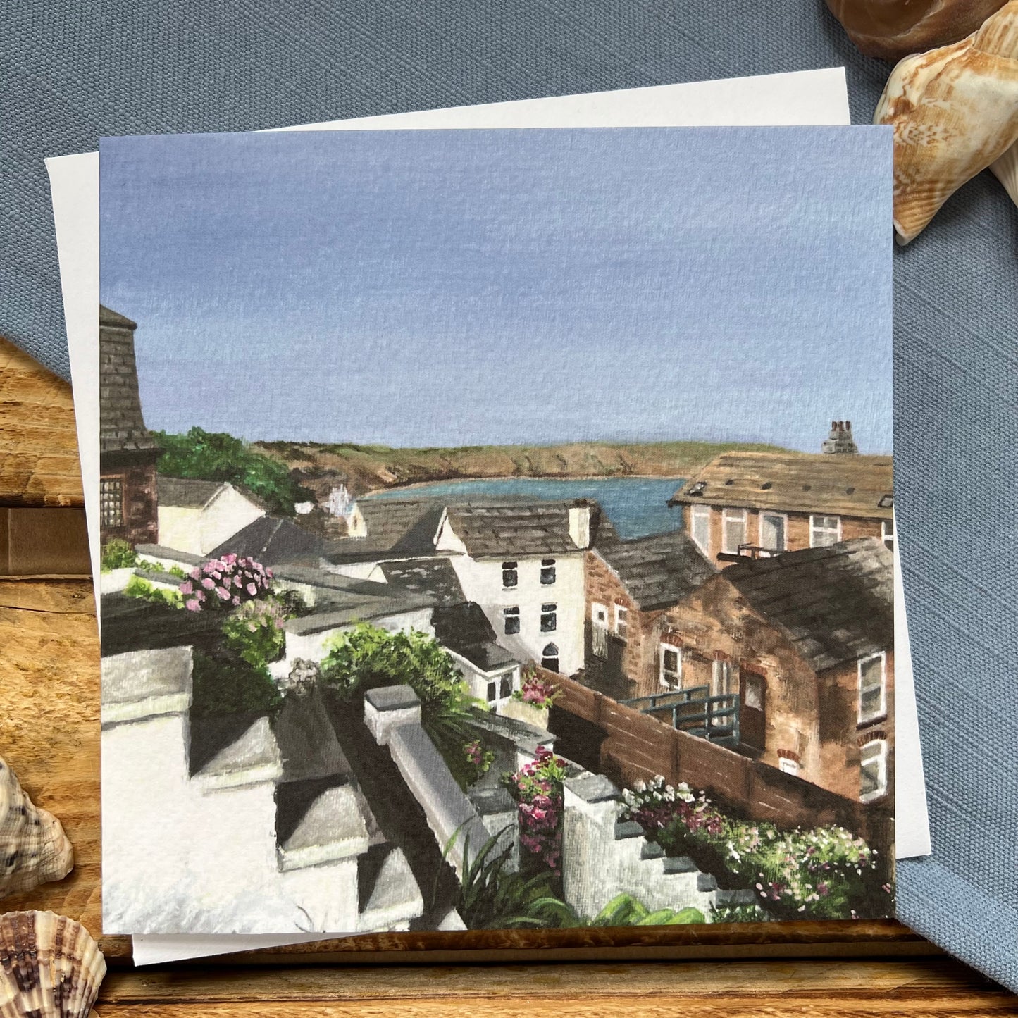 Filey Bay from the Hillside greetings card