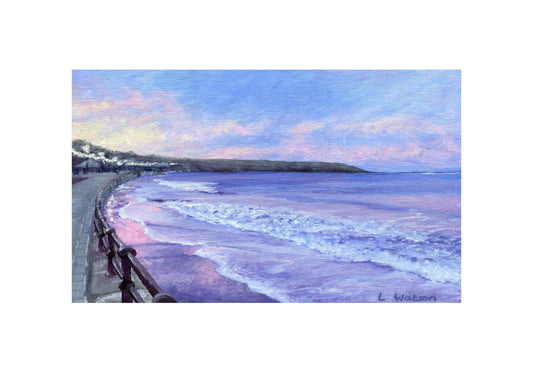 Sunset over Filey Brigg giclee print