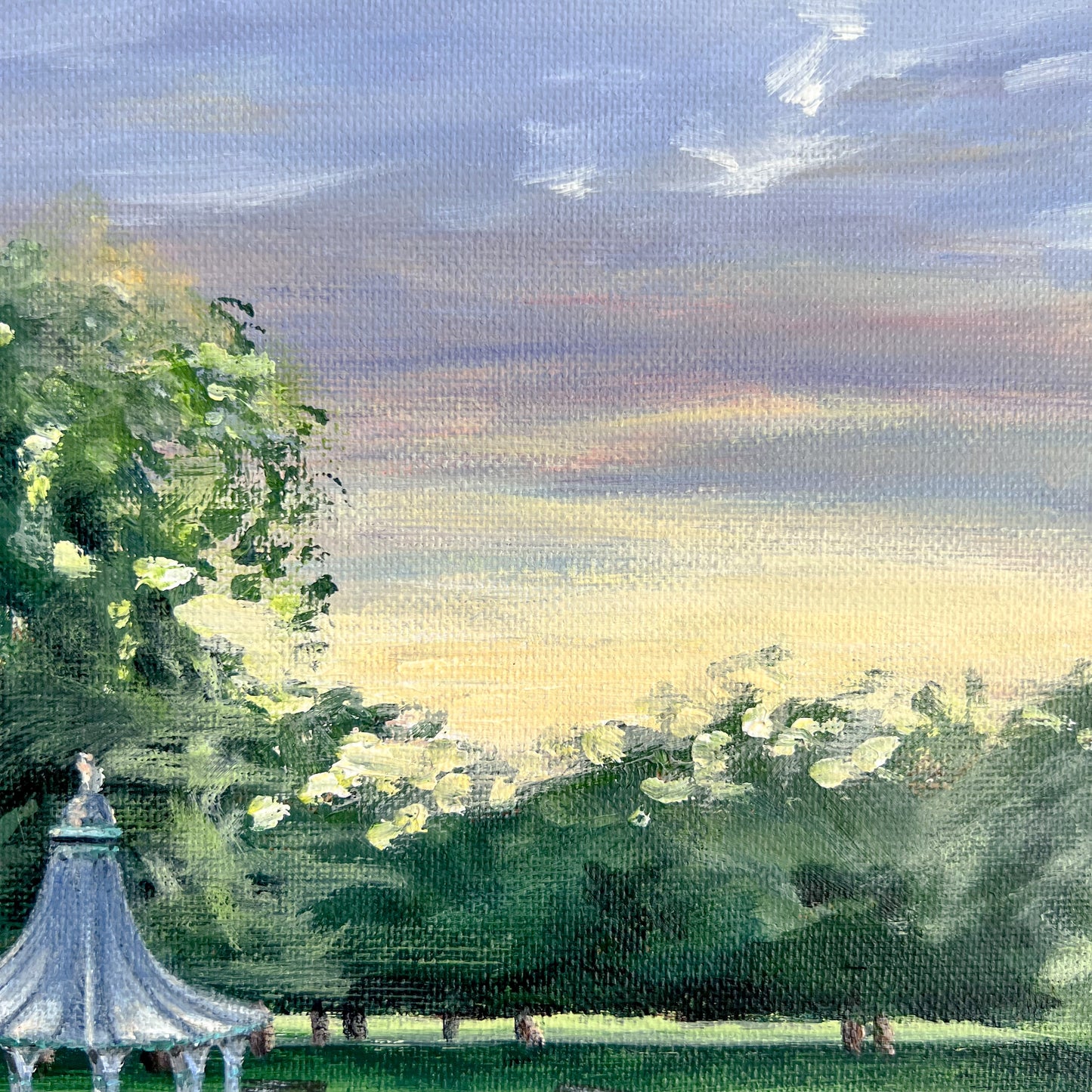 Leazes Park original acrylic painting