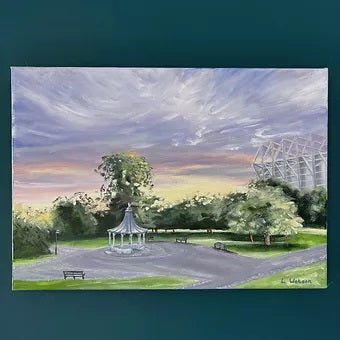 Leazes Park original acrylic painting