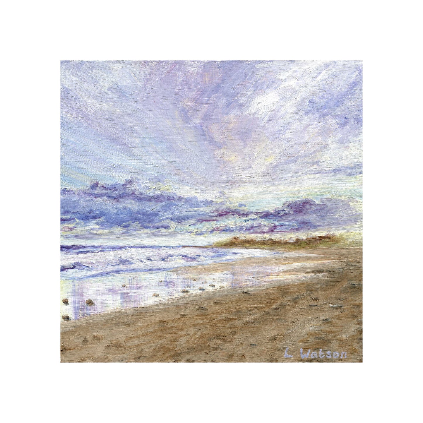 Reflections, Seaton Sluice Beach giclee print