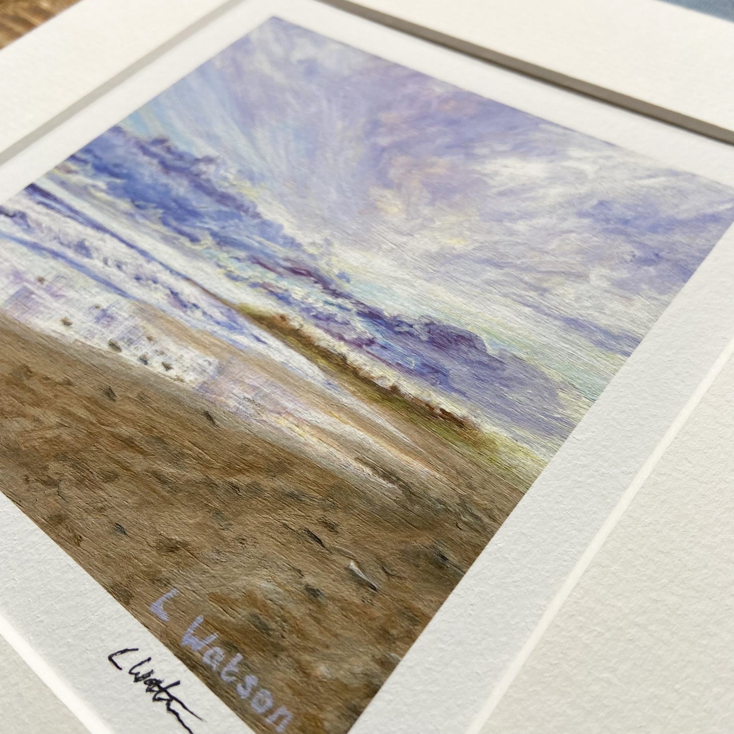 Reflections, Seaton Sluice Beach giclee print