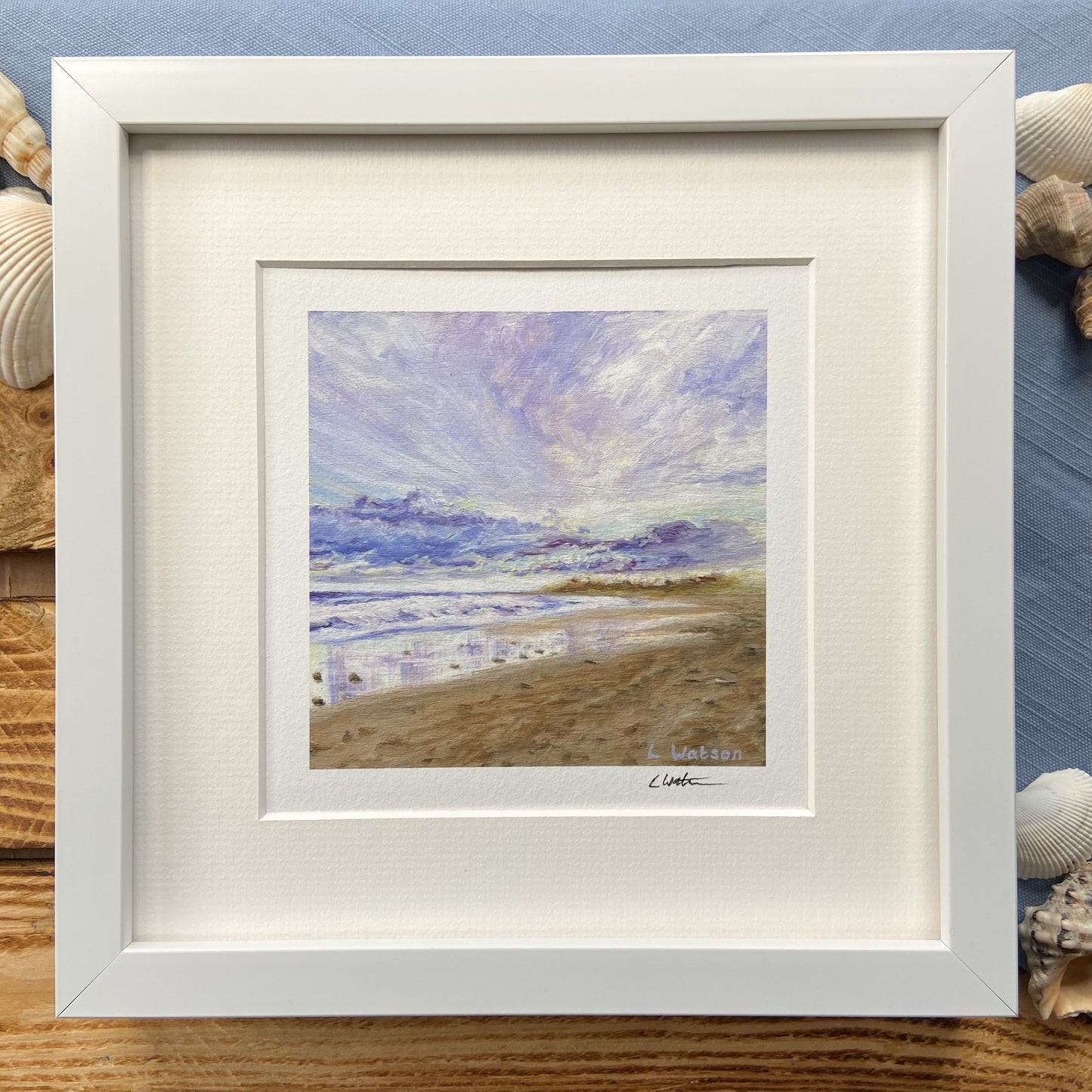 Reflections, Seaton Sluice Beach giclee print