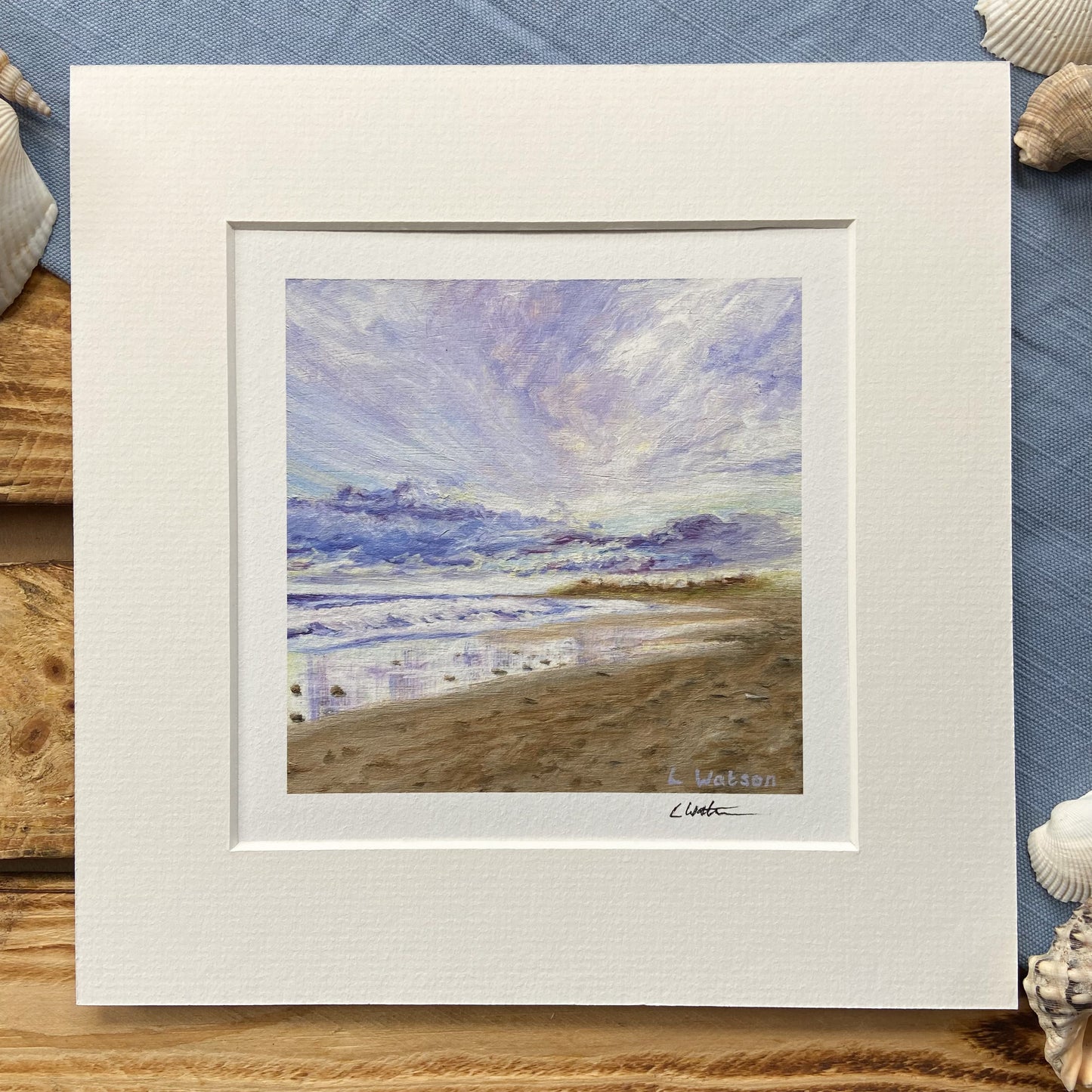 Reflections, Seaton Sluice Beach giclee print