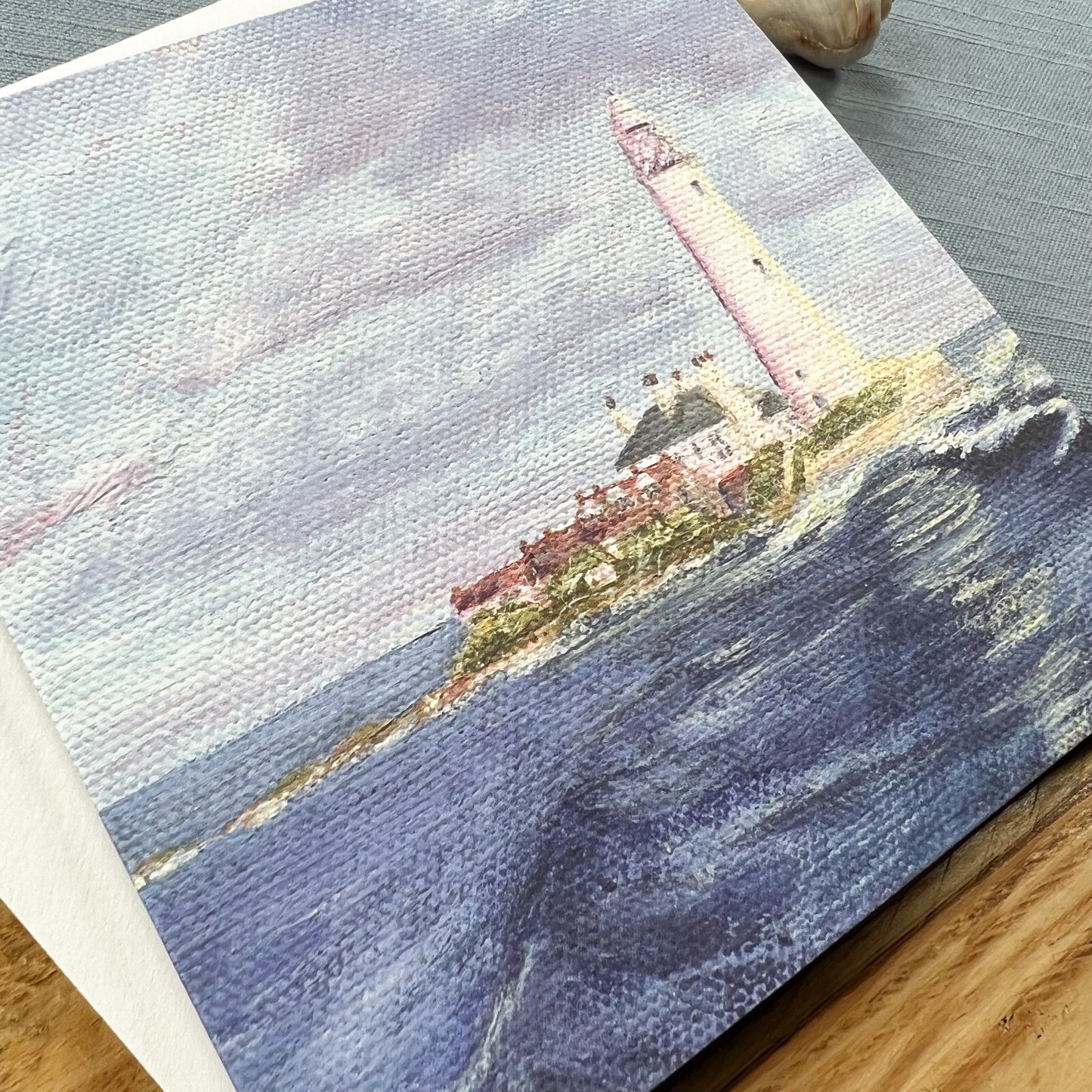 St Mary's Lighthouse greetings card