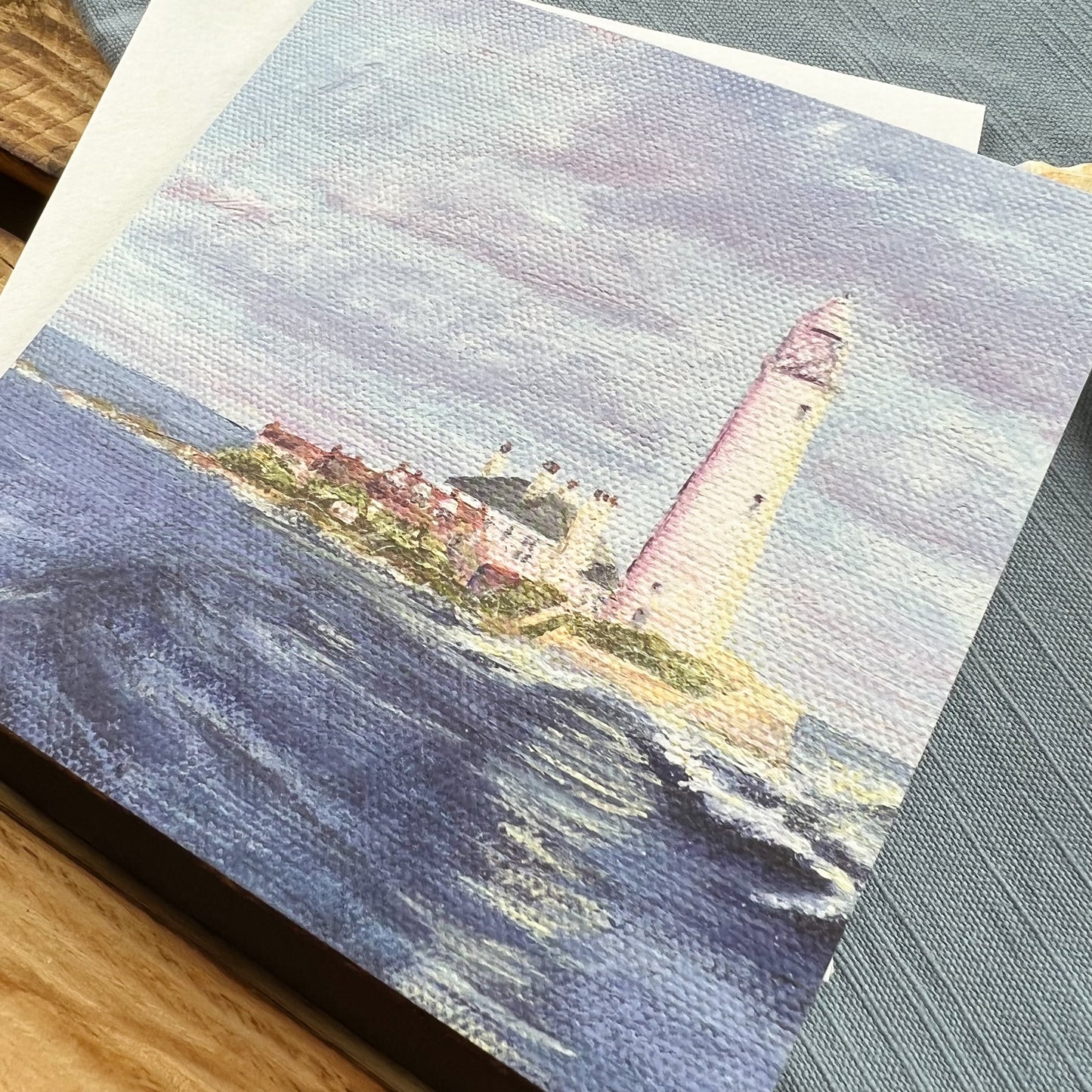 St Mary's Lighthouse greetings card