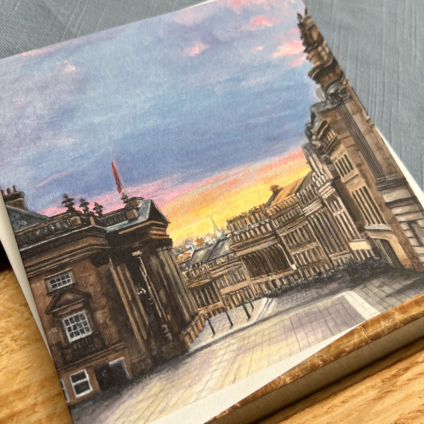 Sunrise over Grey Street greetings card