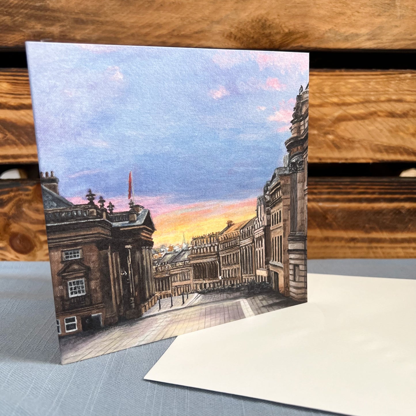 Sunrise over Grey Street greetings card