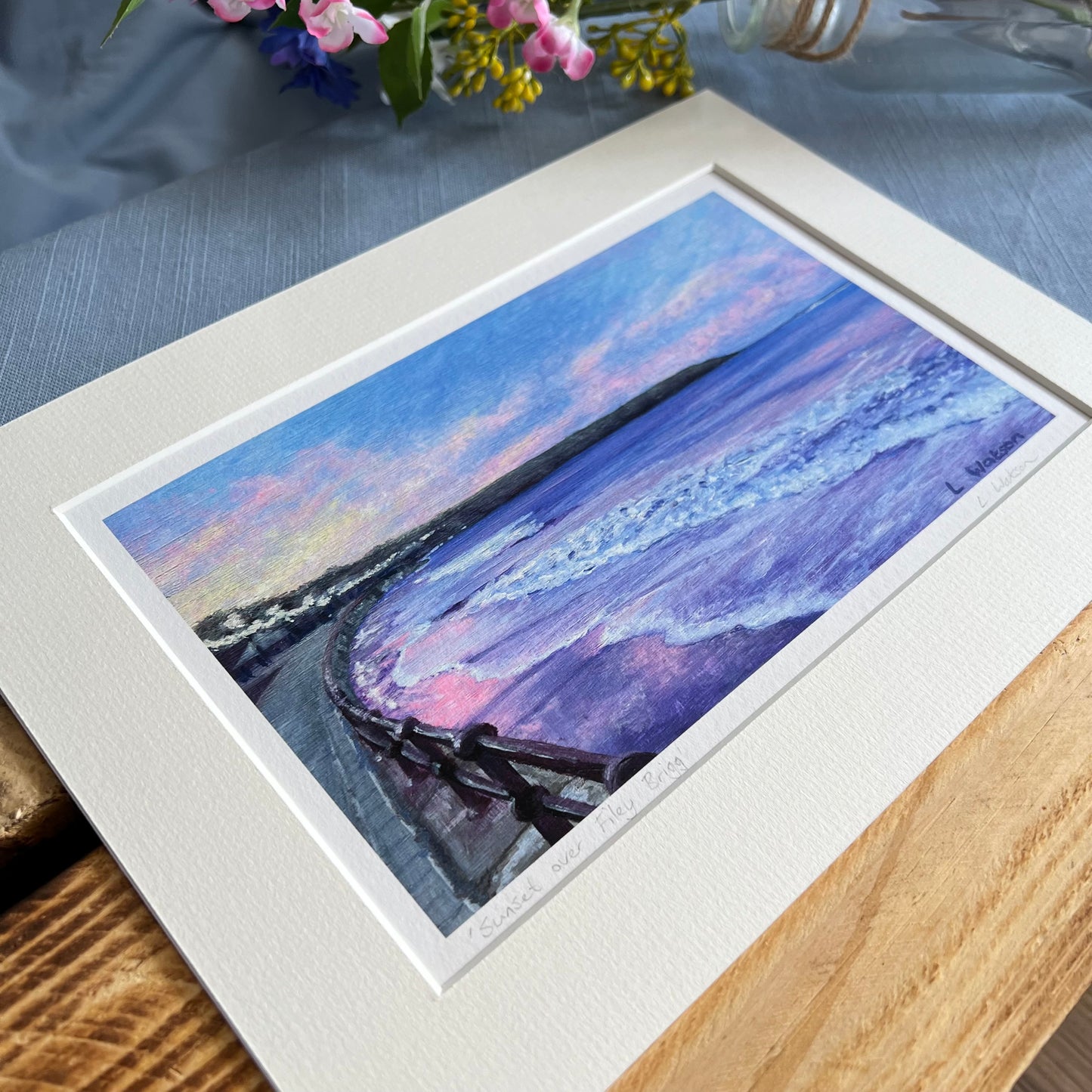 Sunset over Filey Brigg giclee print