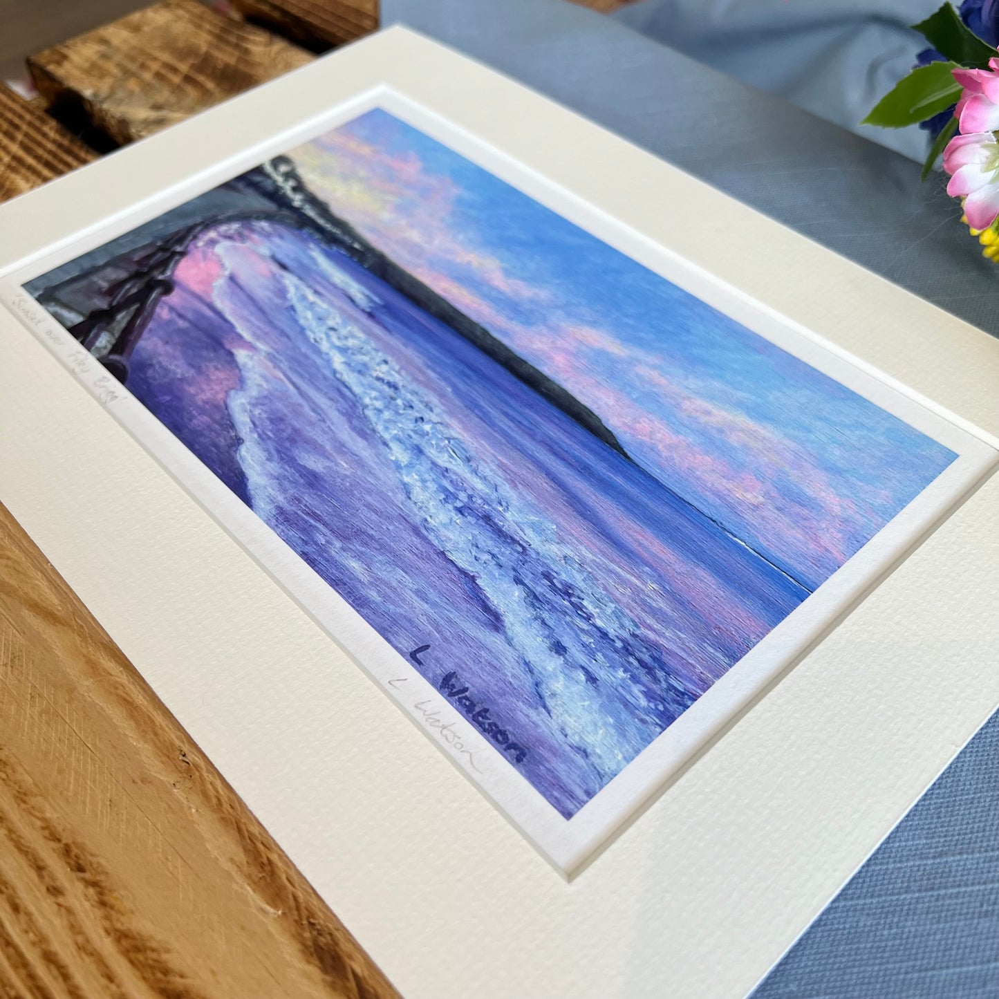 Sunset over Filey Brigg giclee print