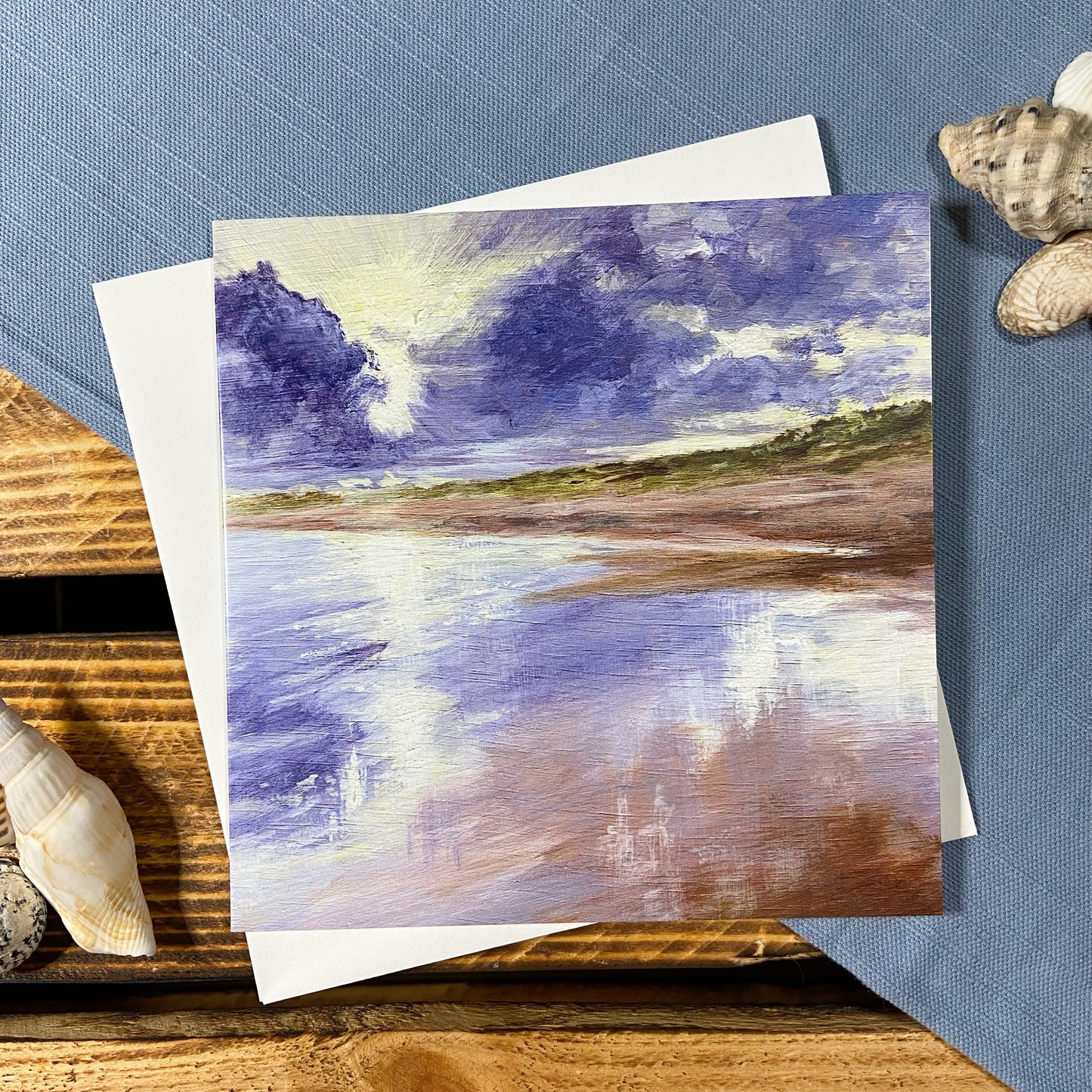 Winter Sun, Seaton Sluice greetings card